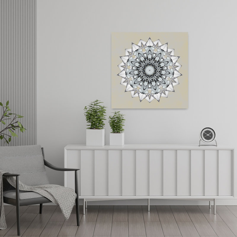Art contemporain, art moderne géométrique élégant, H 24 po x l 24 po