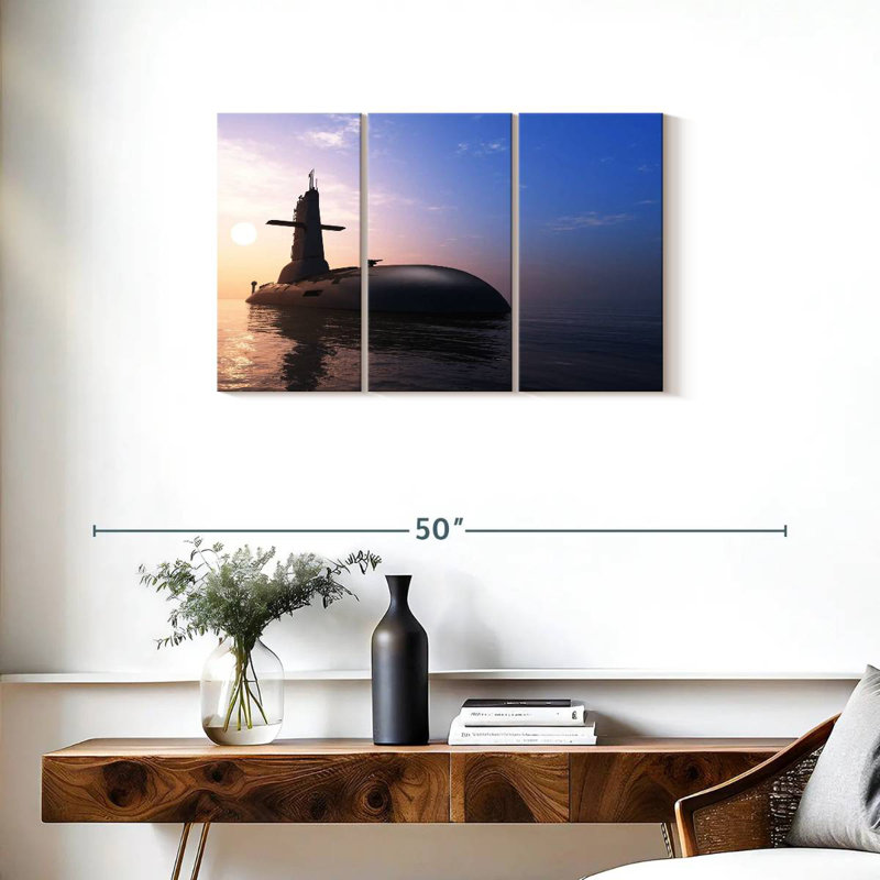 Mehar Submarine At Sea, 20" H x 33" W