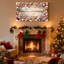 Christmas Christmas Gingerbread Candy Frame Pattern Set of 3 Canvas Wall Art Prints-2113059240