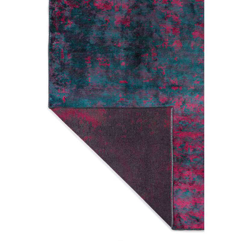 Ameal Rectangle Abstract Cotton and Viscose Indoor / Outdoor Area Rug, Rectangle 6'6.7" x 9'10.1"