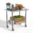 Stainless Steel Top Height-Adjustable Workbench with Wheels-79467686