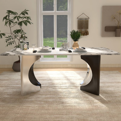 Table de salle à manger en marbre pour la cuisine