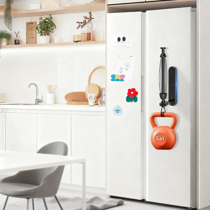 Porte-serviettes en papier magnétique avec mécanisme à cliquet, conception à déchirure à une main, support adhésif ou magnétique puissant pour le mur, sous l'armoire, réfrigérateur, cuisine, salle de bain, véhicule récréatif, garage
