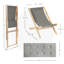Ensemble de 2 chaises pliantes en bois de hêtre avec 3 positions réglables et coussin gratuit