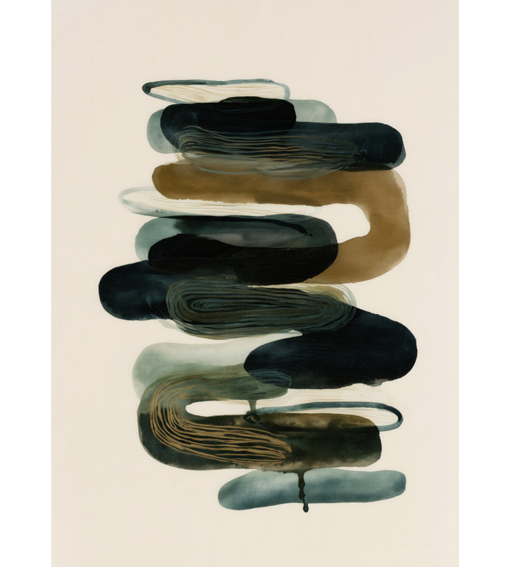 Slowcompression by Treechild — Abstract Wall Art, 32 × 48, Framed Canvas, Black