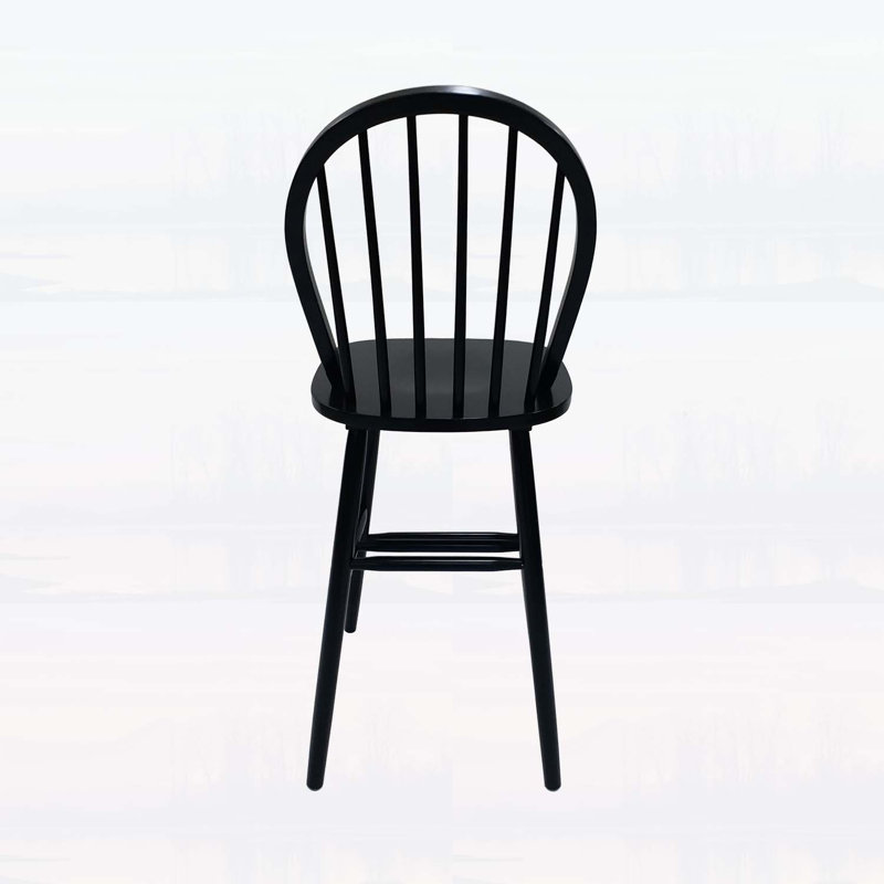 Charmants tabourets de bar de style campagnard avec dossier à broche, fabriqués à la main en bois d'hévéa, parfaits pour la cuisine et le bar à la maison