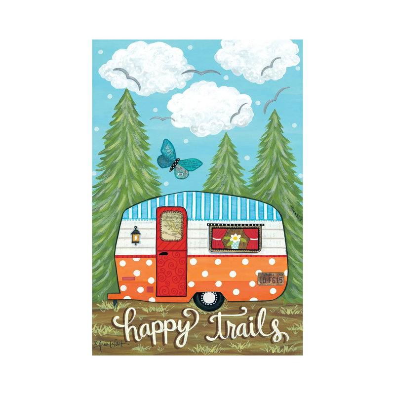 Happy Trails by Annie LaPoint - Print on Canvas, 20.32 cm H x 30.48 cm W, Wrapped Canvas