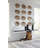 Teak Wood Console Table, Iron Sheet Top