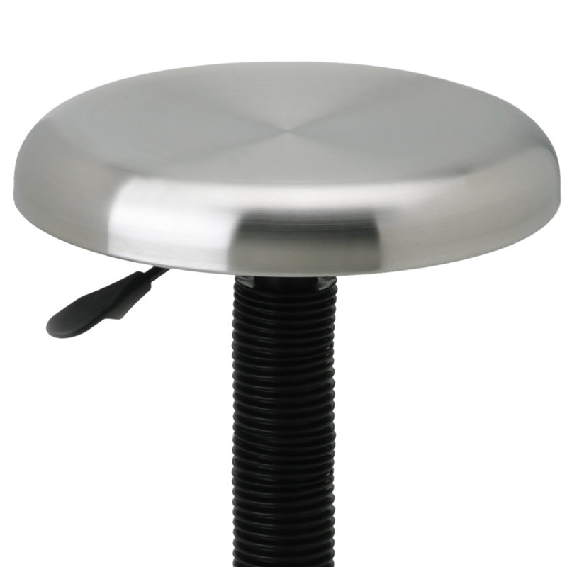 ErgoSwivel Modern Silver Stainless Steel Adjustable Lab Stool