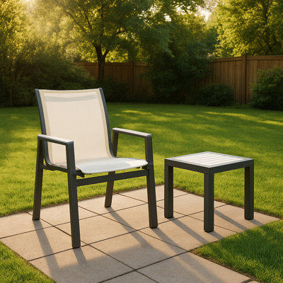 Lajoy Premium All-Weather Wicker Outdoor Stacking Dining Armchair