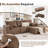 36.6" Chaise Chair Armless Single Ottoman Compression Frameless Lounger   -410877760