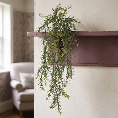 Artificial Hanging Plants Fire / UV Resistant 78 cm H Faux Fern Plant