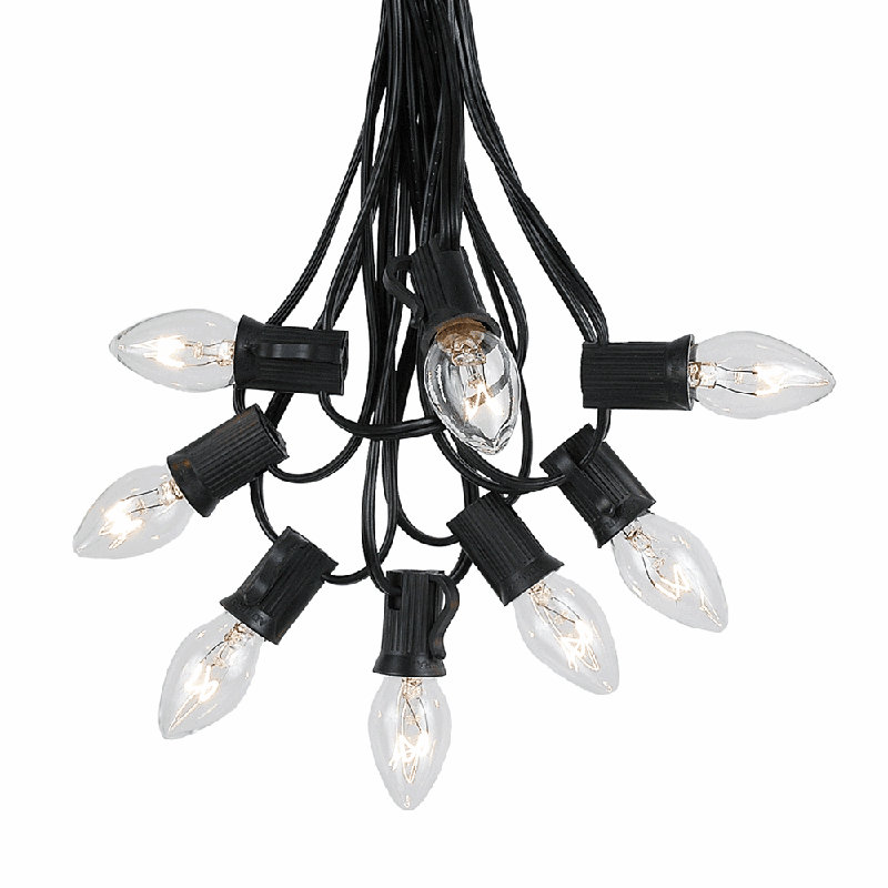 Lampe de noël 25 lumières de chaîne, Transparent