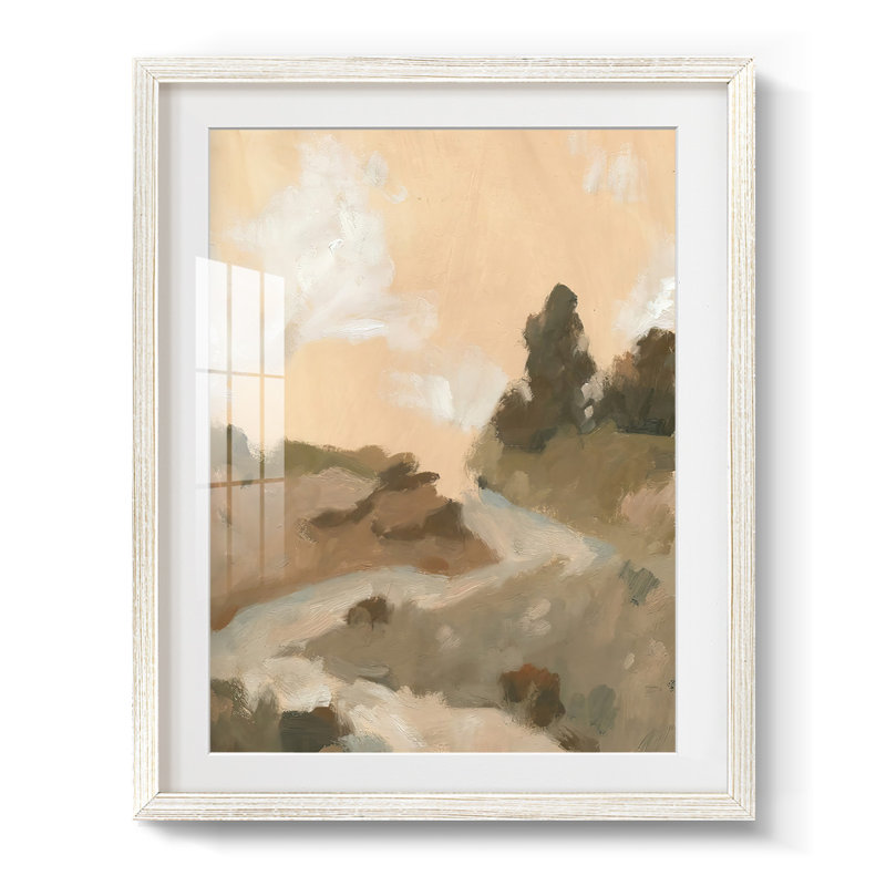 Hillside Walking Path I - Impression encadrée, H 28,5 po x l 20,5 po, Blanc