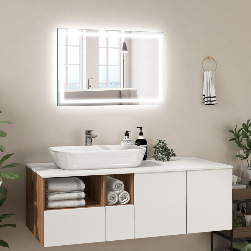 Aluminium Rectangle Mirror, 40 cm H x 60 cm W