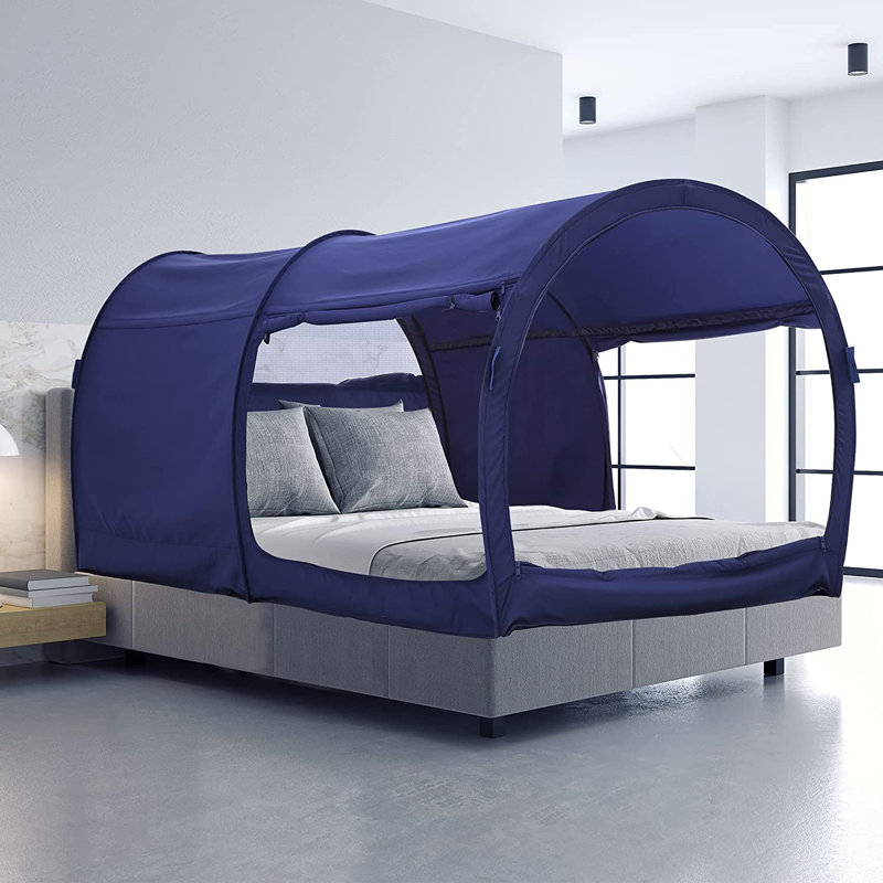 Navy Blue Polyester Twin Bed Tent Canopy
