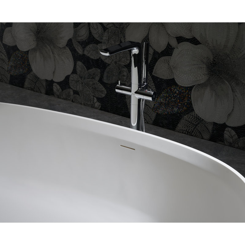 Arden 71" Freestanding Solid Surface Bathtub in White
