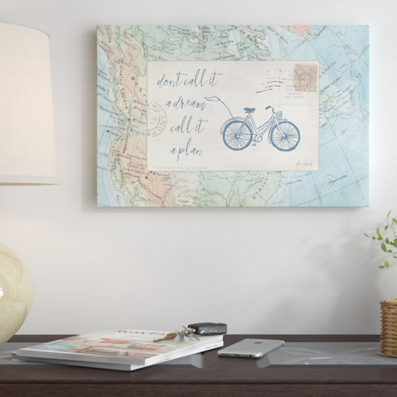 «Travel Posts I» par Katie pertiet, impression sur toile tendue, H 18 po x l 26 po x P 1,5 po, Toile tendue, Non mat