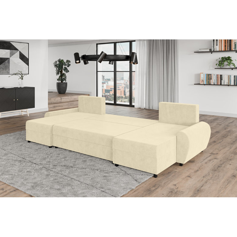 Benedicto 5 Seater Corner Sofa , Cream - Monolith02