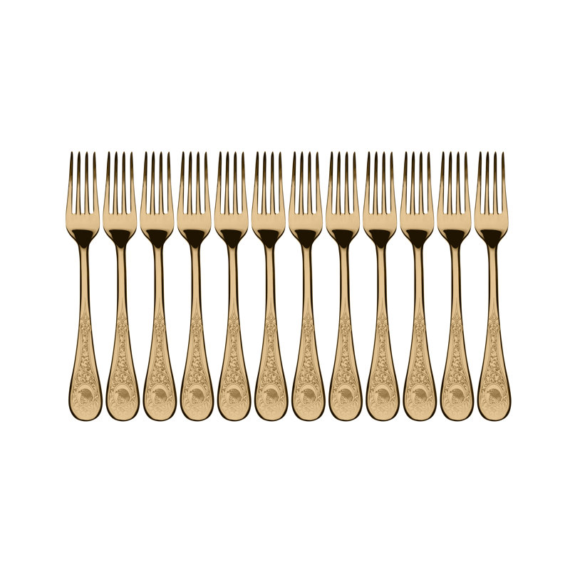 Diana Table Fork - 12 Pieces - Gold