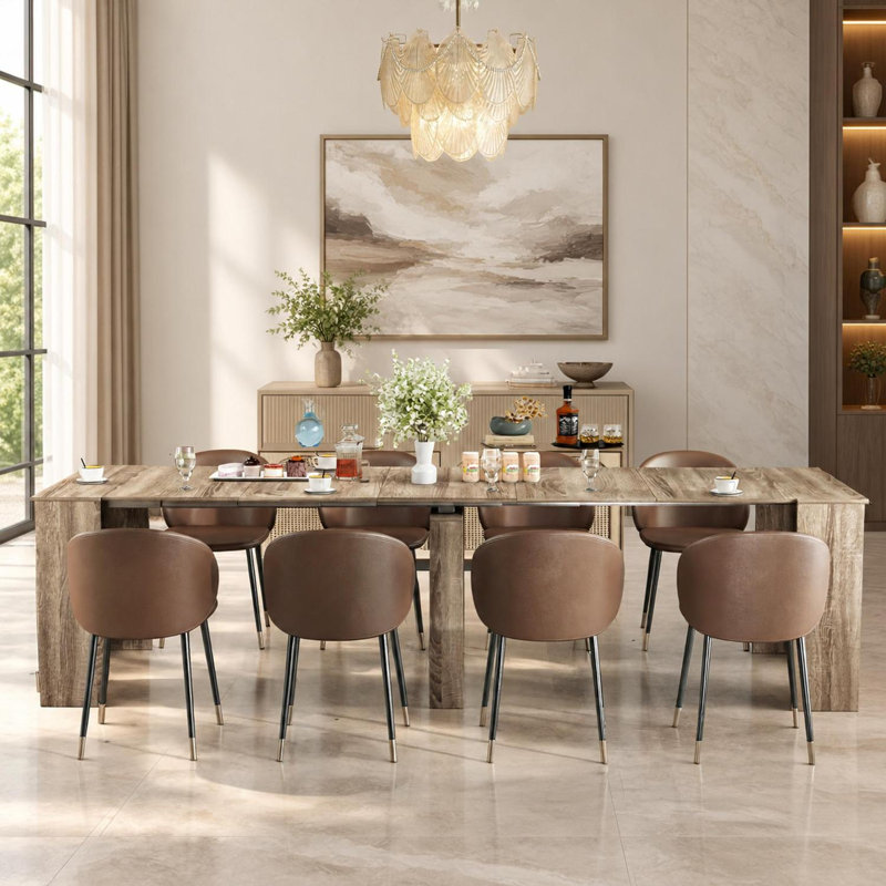 Extendable Console Dining Table With Removable Leaves