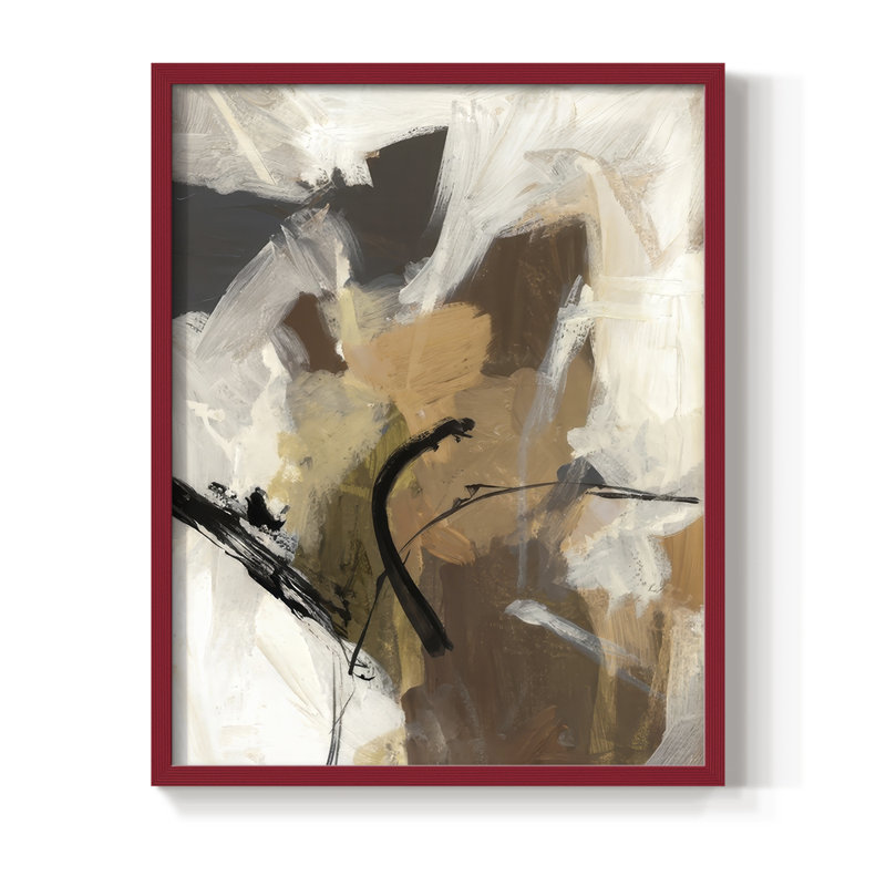 Peak Ascender I, reproduction encadrée - bois massif, H 21 po x l 17 po, Rouge