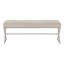 Banc de hall d'entrée moderne avec siège en tissu de chenille taupe, finition champagne de structure en fer, profondeur de siège de 16 po, revêtement en chenille rembourrée de mousse, largeur de 48 po, idéal pour la vie