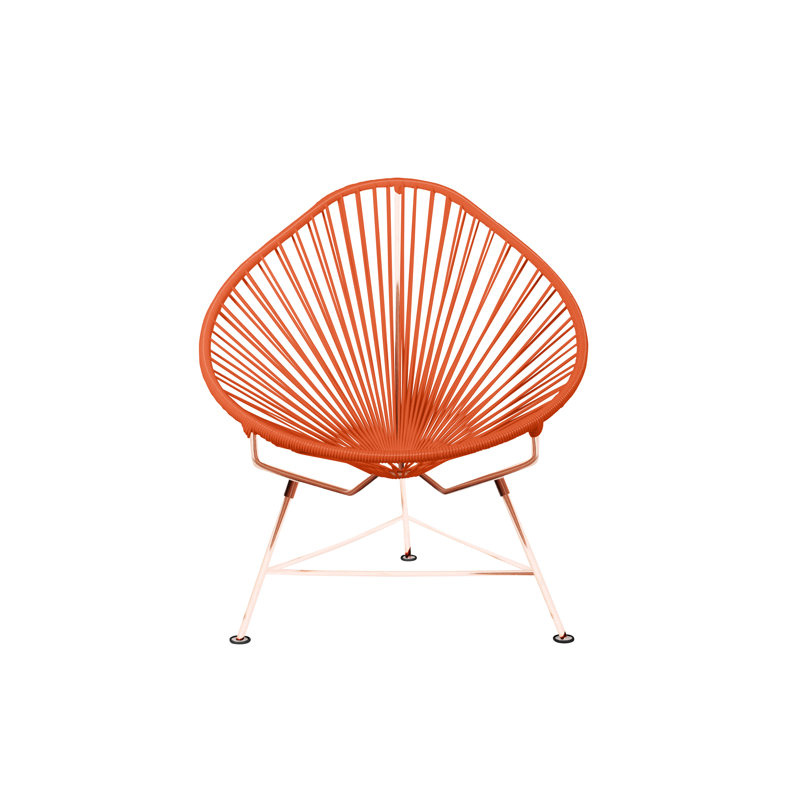 Outdoor Lounge Chair, Orange/Copper