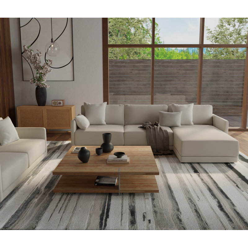 Tapis argenté Jewel, Rectangle 6 pi 7 po x 9 pi 6 po