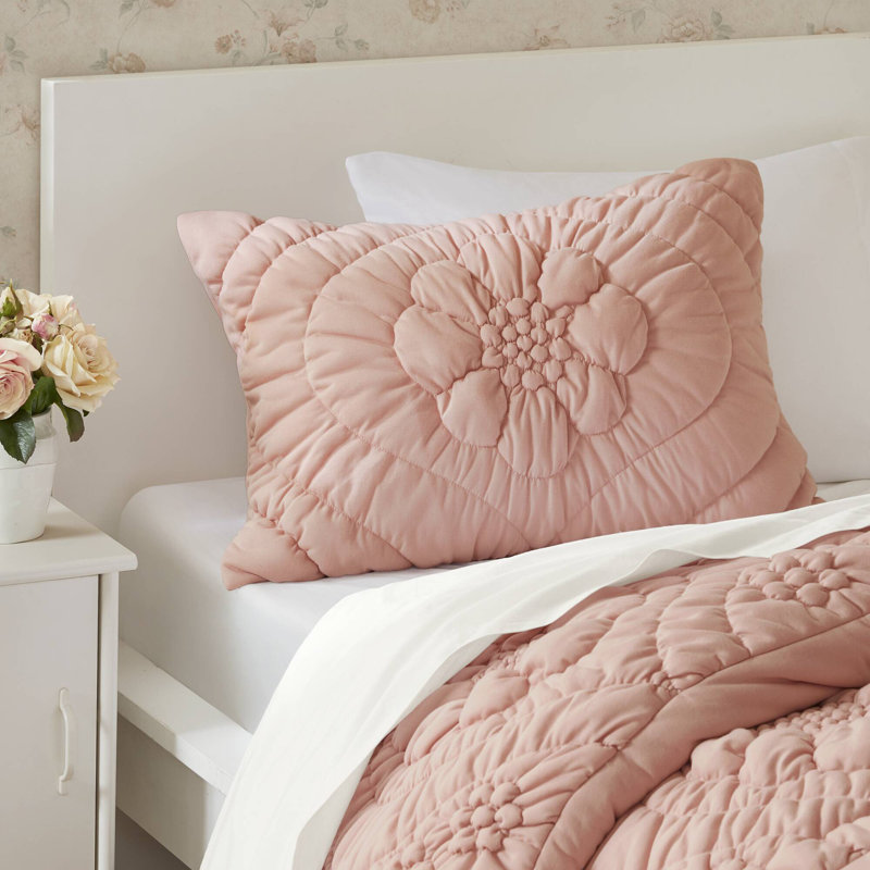  Ensemble d'édredon Elise Puffy, Très grand lit, Rose