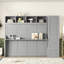Grand lit escamotable mural avec placard et tiroirs-931708745