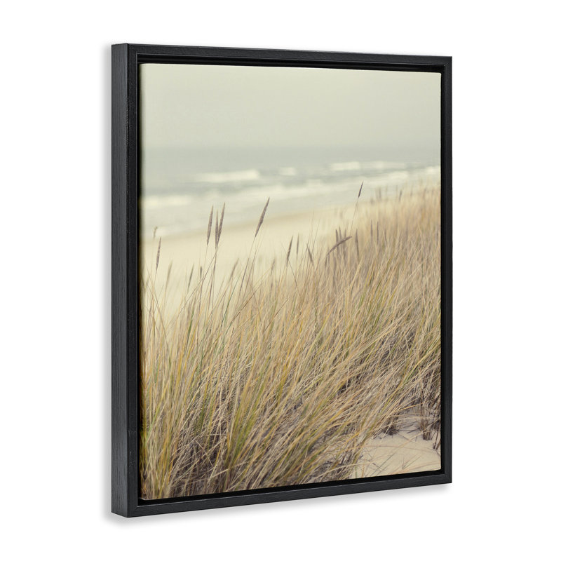 Cadre flottant Beach Dreams Sea Grass, design par Marcus Prime, H 31 po x l 25 po, Cadre flottant noir de jais