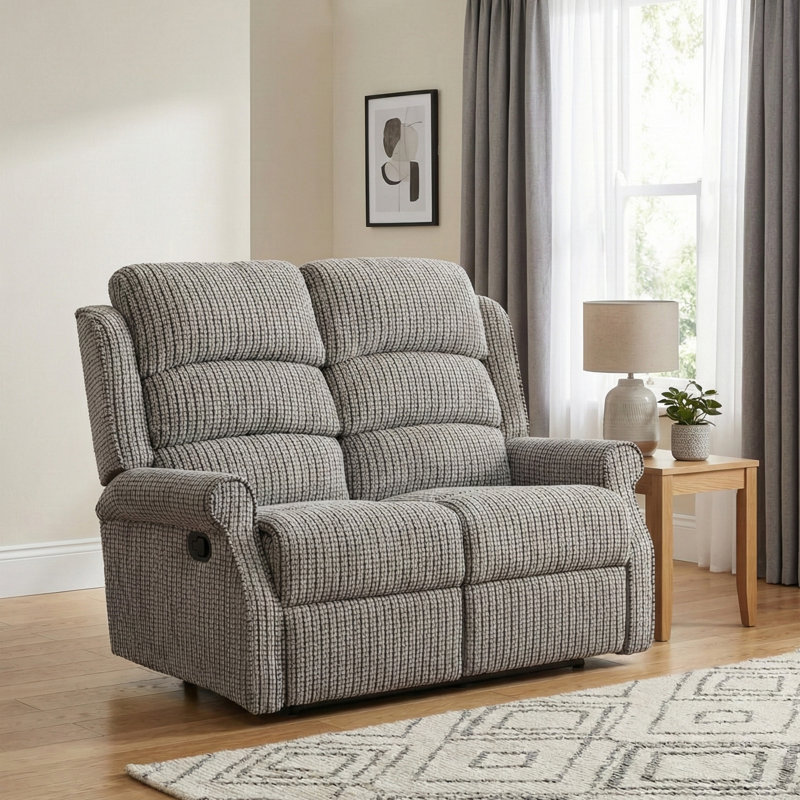 Lainey 2 Seater Reclining Loveseat, Latte, 2