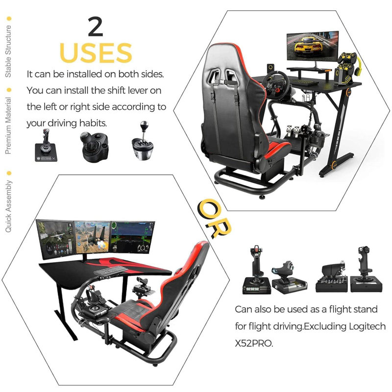 Racing Simulator Cockpit Gear Shift Platform Fit For 50mm Round Tube Driving Simulation Cockpit Including 3 Platforms