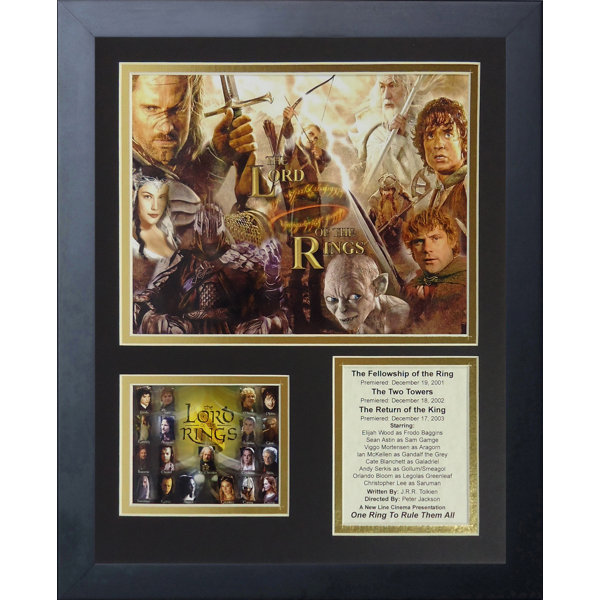 Lord Of The Rings The Fellowship Of The Ring Mini Poster Limited Signature  Edition Custom Frame