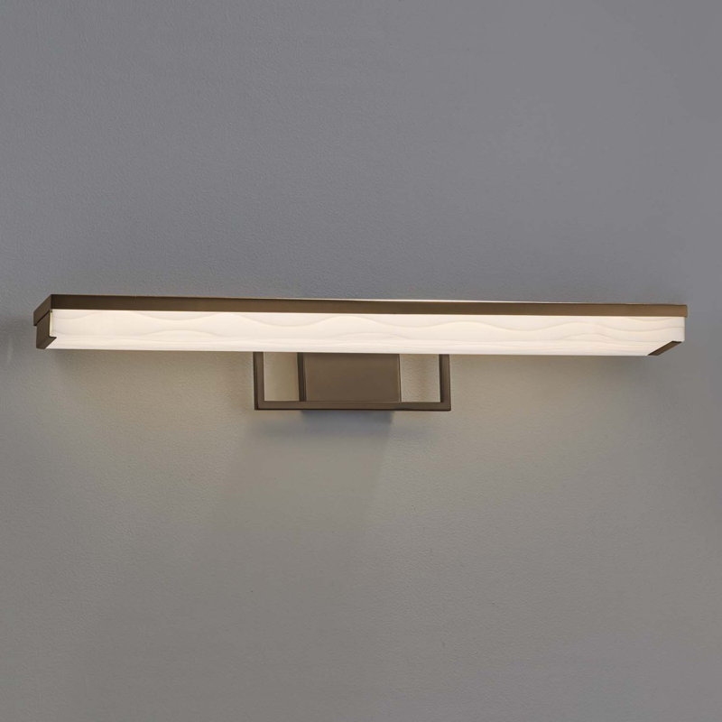 Leith Dimmable LED Vanity Light, Polished Chrome, Waves