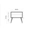 Vella 60cm W Manufactured Wood Bedside Table