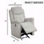 Fauteuil coulissant manuel de style contemporain avec fonction inclinable et accoudoirs rembourrés au fini gris clair.
