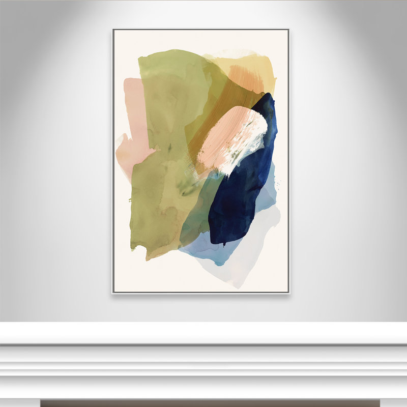 Brush and Whisper II Print by , White Floater, 61.5" H x 41.5" W