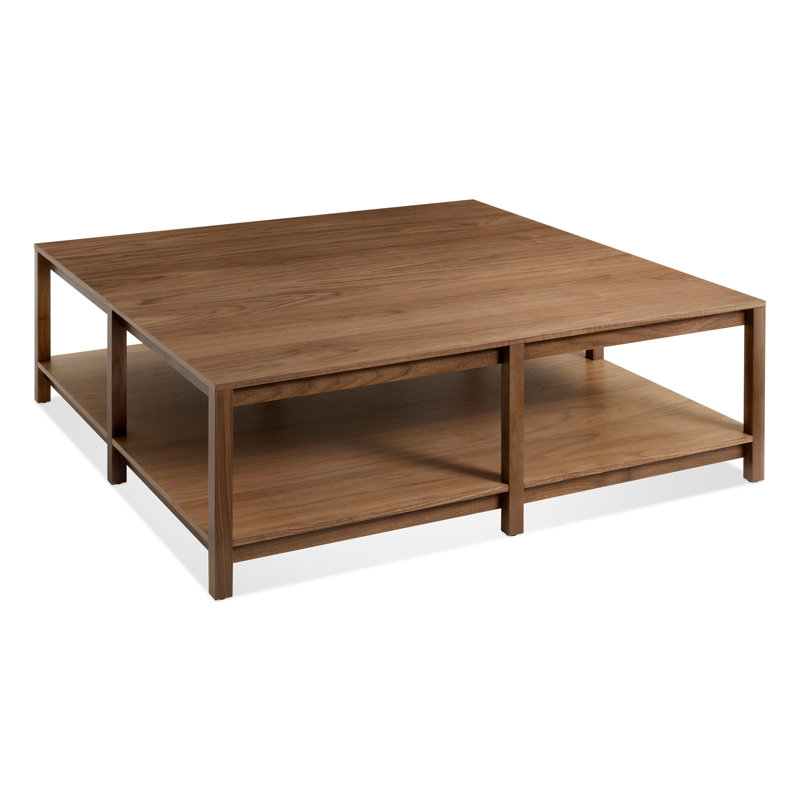 Open Plan Solid Wood Coffee Table, Walnut