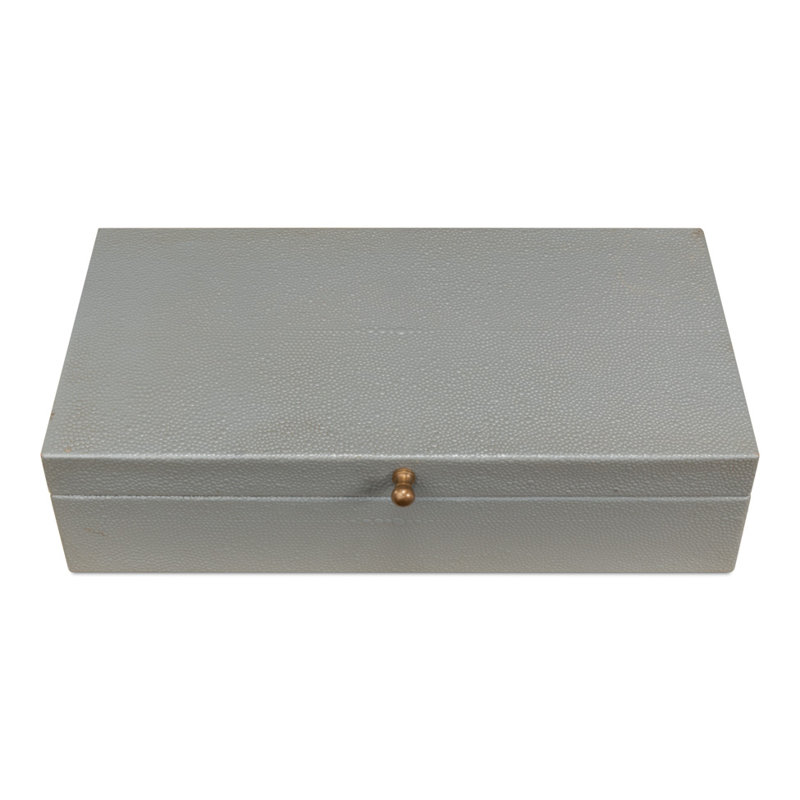 Gatsburg Handmade Decorative Box, Light Gray