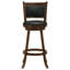 Tabouret pivotant en châtaignier et noir (ensemble de 2)