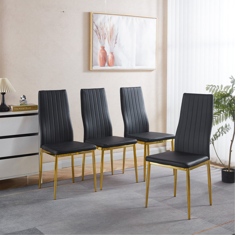 Ensemble de 4 chaises, Noir