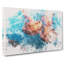 Pink Jellyfish Watercolour - Wrapped Canvas-56665435