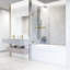 Porte de baignoire sans cadre à charnières l 34 po x H 57,38 po Orion-99084373
