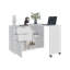  Bureau rotatif Lamont, 1 porte, 2 tiroirs, 2 tablettes, 2 roulettes