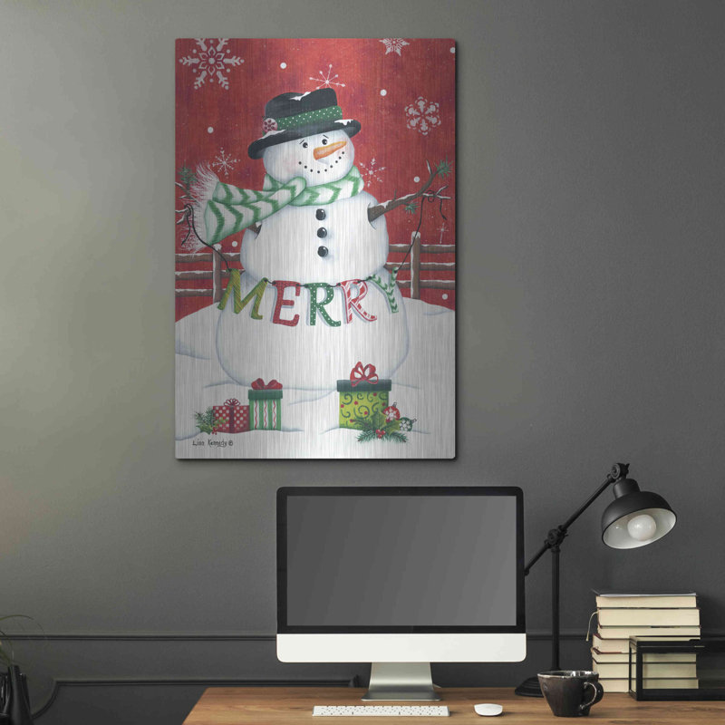 «Hope Snowman» par Lisa Kennedy, H 36 po x l 24 po