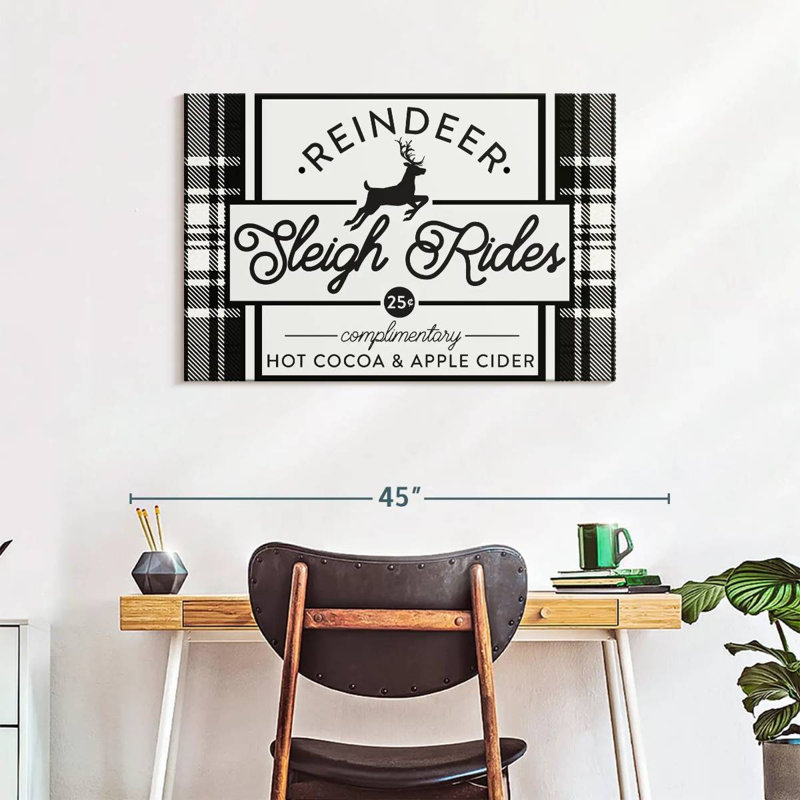 Khylige Plaid Holidays III Wall Sign, 24" H x 36" W