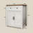 White & Wood-Grain Farmhouse Barn-Door Storage Buffet Sideboard With Drawer For Kitchen Living Room-606503815