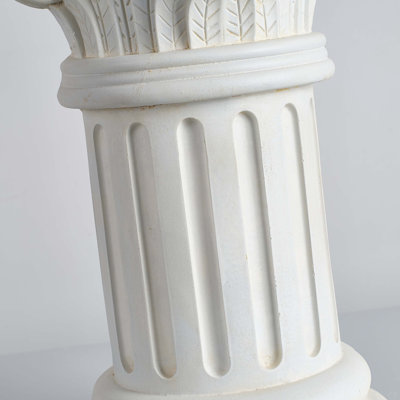 Sculptures Garden Statues, Large Roman Column Style Pedestal , Magnesium Oxide Stone Composite Outdoor Garden Plant Stand Decor for Yard Patio Wedding, Ideal Home & Backyard Decoration